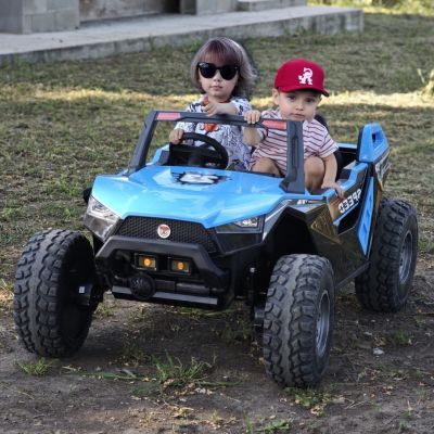 Masinuta electrica pentru copii Buggy XXL 400W cu 2 locuri 24V 4x4 (SX1928) Albastru  - Autokids.ro