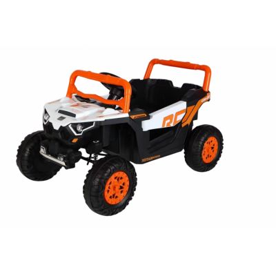Masinuta electrica pentru copii Can Am Xotar Orange cu licenta,telecomanda 2.4G,acumulator 12V4.5Ah,scaun piele,deschidere usi,slow start,lumini LED,panou multimedia cu usb