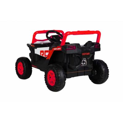 Masinuta electrica pentru copii Can Am Xotar Red cu licenta,telecomanda 2.4G,acumulator 12V4.5Ah,scaun piele,deschidere usi,slow start,lumini LED,panou multimedia cu usb