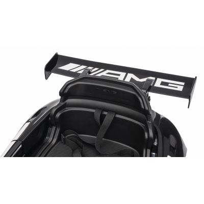 Masinuta electrica pentru copii cu licenta Mercedes Benz AMG Black cu echipare premium,telecomanda cu 3 viteze,roti eva,scaun din piele,2motoare x 35w,usi cu deschidere,bluetooth,indicator baterie,eleron,sistem troller