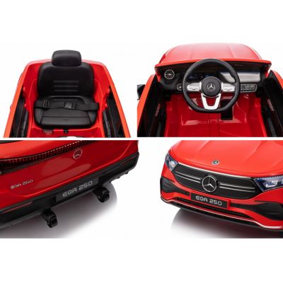 Masinuta electrica pentru copii cu licenta Mercedes Benz EQA Red,telecomanda 2.4G,faruri si stopuri cu LED,deschidere usi