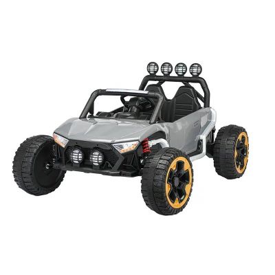 Masinuta electrica pentru copii cu telecomanda 2,4G Nichiduta Alaser Grey,2motoarex55W,Roti EVA cu rulment,Scaun din piele ecologica,Suspensii,Lumini LED fataspate,Usi cu deschidere,Functie leganare,Bara cu proiectoare
