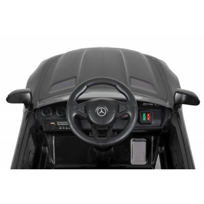Masinuta electrica pentru copii cu telecomanda,roti din cauciuc EVA,3 nivele viteza,acumulator 12V4Ah,usi cu deschidere,lumini LED,mufa MP3,Licenta Mercedes AMG GTR Black