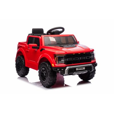 Masinuta electrica pentru copii Ford Raptor F-150 Red cu licenta,faruri led,muzica,2 motoare,acumulator 12V4,5Ah,deschidere usi,slow start,spatiu de depozitare