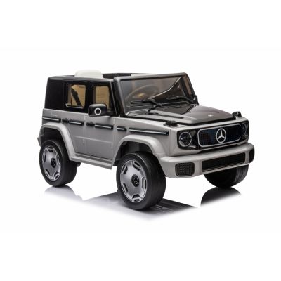 Masinuta electrica pentru copii Mercedes Benz EQG Grey 110w cu echipare premium,acumulator 12V9Ah,roti eva,scaun piele perforata,telecomanda 2.4G,deschidere usi,lumini led,baterie detasabila,oglinzi retrovizoare cu lumini