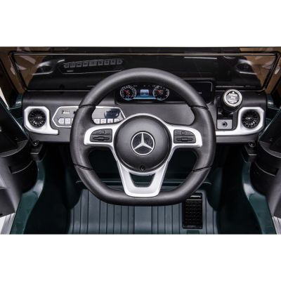 Masinuta electrica pentru copii Mercedes G500 green 12V, pornire la buton, motorizare 2x45W, usb, mp3, radio fm, faruri led