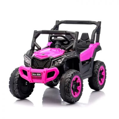 Masinuta electrica pentru copii Nichiduta Off Road Rose Red cu telecomanda 2.4G,acumulator 12V4.5Ah,2 motoare,lumini led functionale,usi cu deschidere,roti robuste,pornire la buton