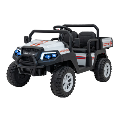 Masinuta electrica pentru copii UTV Champion cu 2 locuri si basculanta 24V 400W (650D) Alb - Autokids.ro Masinuta electrica pentru copii UTV Champion cu 2 locuri si basculanta 24V 400W (650D) Alb - Autokids.ro