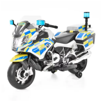 Motocicleta electrica pentru copii BMW de Politie 12V 45W Autokids (212) Gri