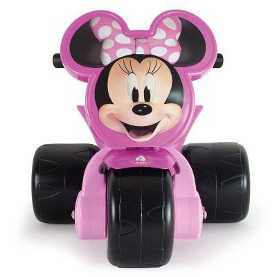 Motocicleta electrica pentru copii Injusa licenta Disney Minnie Mouse Roz 6V cu pedala de acceleratie 1-3 ani, greutate admisa 25 kg