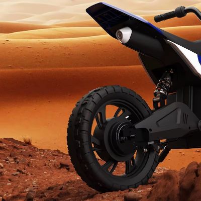 Motocicleta electrica pentru copii Nichiduta Moto Red 24V cu roti gonflabile, suspensii, lumini led, acumulator 24V5Ah, muzica, 2 viteze, indicator baterie, volum reglabil, mufa mp3usb