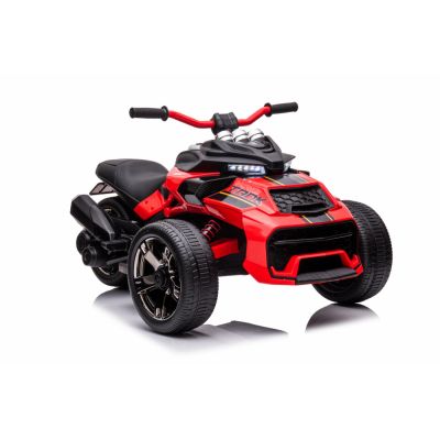 Motocicleta electrica pentru copii Nichiduta Spider Red cu roti EVA,acumulator 12V, lumini LED,pornire la buton,sezut ergonomic,manere antiderapante,display cu afisaj baterie,greutate admisa 30 kg