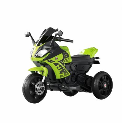 Motocicleta electrica pentru copii Nichiduta Thunder Green cu 2 motoare x 38w,roti late si stabile, scaun din piele ecologica,,acumulator 6V4Ah,oglinzi retrovizoare,roti din plastic rezistent