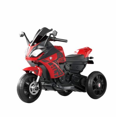 Motocicleta electrica pentru copii Nichiduta Thunder Red cu 2 motoare x 38w,roti late si stabile, scaun din piele ecologica,,acumulator 6V4Ah,oglinzi retrovizoare,roti din plastic rezistent