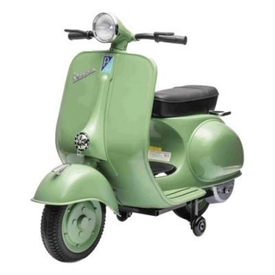 Scuter electric Piaggio VESPA 150 VL1T 110W 12V 10Ah, roti moi, scaun tapitat, culoare verde