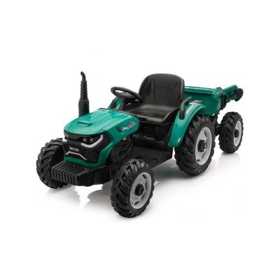 Tractor electric pentru copii, Baby Mix, 2 motoare, 12V, Telecomanda parentala, Huge Green