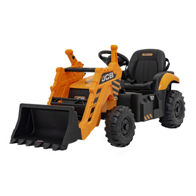 Tractor electric pentru copii cu cupa manuala JCB (0960) Galben