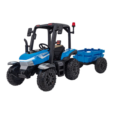 Tractor electric pentru copii cu remorca BLAST Z 24V (206) Albastru - Autokids.ro