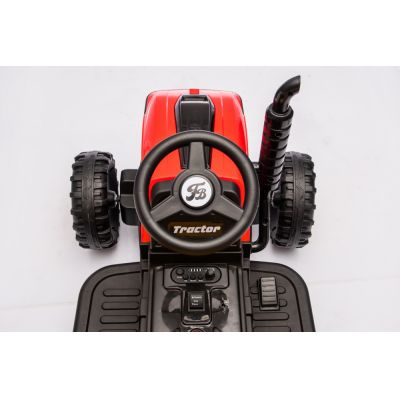 Tractor electric pentru copii Nichiduta Strong Power Yellow cu remorca,telecomanda 2.4G,acumulator 12V,2 motoarex35w,faruri cu lumini led functionale,slow start,suspensii,2 motoare x 35w