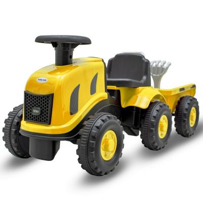 Tractor pentru copii, Baby Mix, Cu remorca, Benny, Galben
