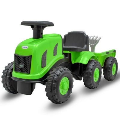 Tractor pentru copii, Baby Mix, Cu remorca, Benny, Verde