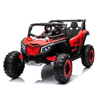 UTV electric Kinderauto Warrior 4x4, 120W, 12V, 7Ah, pentru copii 2-6 ani, echipare Premium, rosu
