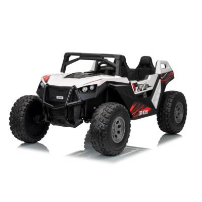UTV electric pentru 2 copii Buggy XXL FAST EDITION cu viteza maxima 15km/h 500W 24V 4x4 (sx2929-fast) Alb - Autokids.ro