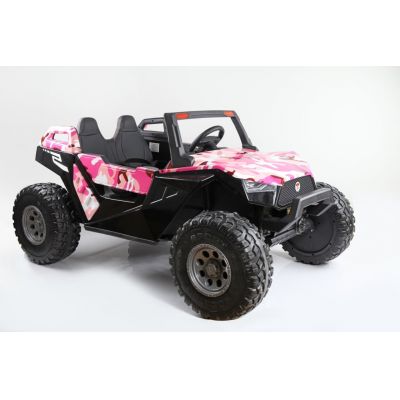 UTV electric pentru 4 copii, Kinderauto Buggy XXL , 500W 24V 14Ah, Pink camuflaj