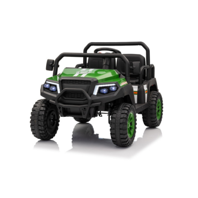 UTV electric pentru copii 2-8 ani Autokids Champion 4 locuri 24V 400W cu roti eva scaun piele eco Telecomanda lumini led buggy electric copii 650 verde