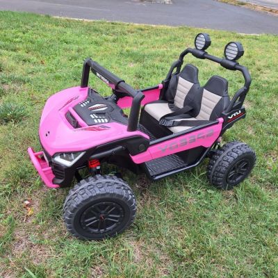 UTV electric pentru copii cu 2 locuri Buggy Speedy 4x4 24V 350W (3558) Roz - Autokids.ro