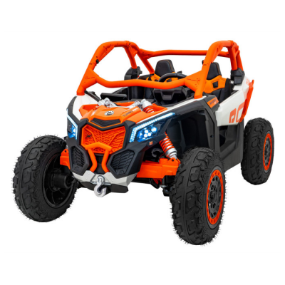 UTV electric pentru copii cu 2 locuri Can-Am Maverick Turbo Strong RR 24V 640W (CA001) Portocaliu - Autokids.ro