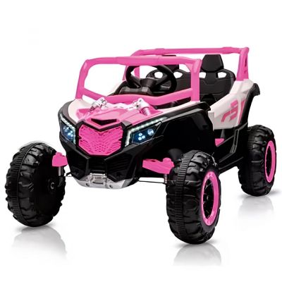 UTV electric pentru copii, Kinderauto Warrior, 4x4, 120W, 12V 7Ah, echipare Premium, culoare roz