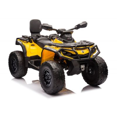 ATV electric pentru 2 copii Can Am Outlender 800W 24V Bombardier, culoare galbena