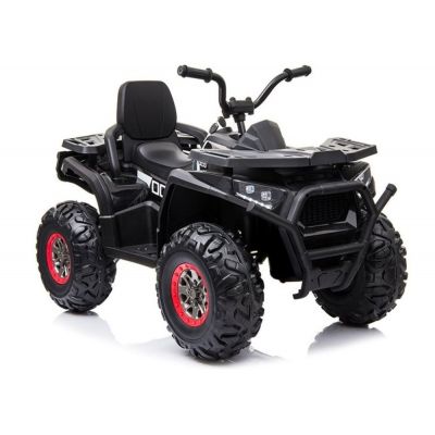 Atv electric pentru copii Black XMX607, cu acumulator, pornire la cheie, tractiune 4x4, 2 viteze, roti din EVA, lumini LED, MP3, maxim 50 kg, dimensiune 111 x 65 x 74 cm
