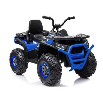 Atv electric pentru copii Blue XMX607, cu acumulator, pornire la cheie, tractiune 4x4, 2 viteze, roti din EVA, lumini LED, MP3, maxim 50 kg, dimensiune 111 x 65 x 74 cm