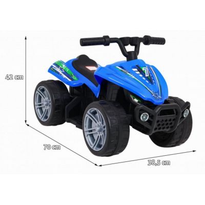 ATV electric pentru copii Novokids Mini Monster Albastru, 6V, lungime 70 cm, greutate admisa 30 kg