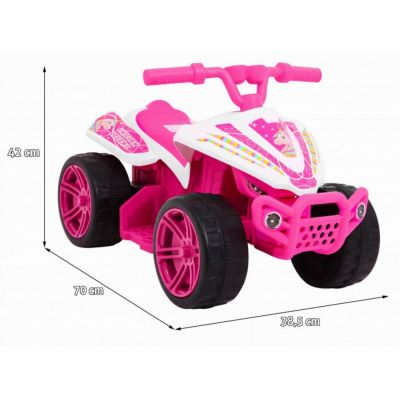 ATV electric pentru copii Novokids Mini Monster Roz, 6V, lungime 70 cm, greutate admisa 30 kg