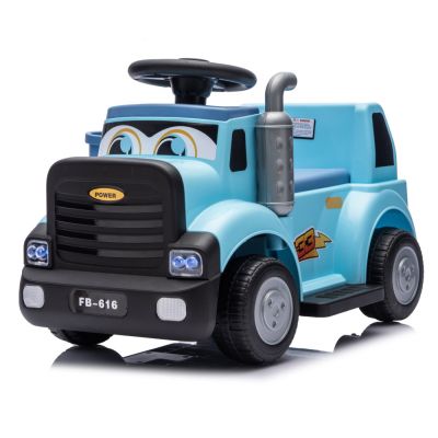 Camion electric multifunctional 2 in1 Lightning 33 pentru copii 18-36 luni,  30W 6V, culoare Light blue