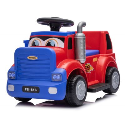 Camion electric multifunctional 2 in1 Lightning 33 pentru copii 18-36 luni,  30W 6V, culoare rosie