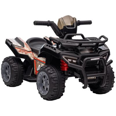 HOMCOM Quad electric pentru copii 6V, cu funcție înainte, muzică, quad electric pentru copii 1,5-3 ani Negru | Aosom Romania