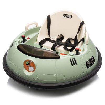 Masinuta busitoare cu telecomanda, Kinderauto UFO 360, 80W 12V, culoare verde