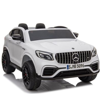 Masinuta electrica copii Mercedes GLC63s AMG, tractiune 4x4, 180W, 12V 14Ah, echipare premium, alba