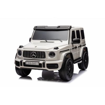 Masinuta electrica pentru 2 copii Mercedes G63, 4x4, 800W, 24V-14Ah, cu MP4, alba - Copie