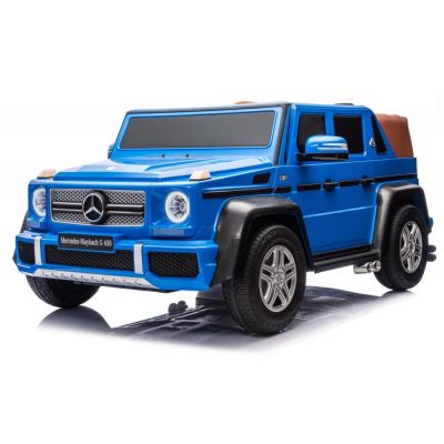 Masinuta electrica pentru 2 copii Mercedes G650 Maybach XXL 24V 14Ah, culoare albastra