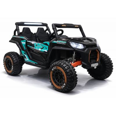 Masinuta electrica pentru copii Buggy NEL-913 Black, tractiune integrala 4x4, echipat cu Bluetooth, USB si MP3, lumini LED fataspate