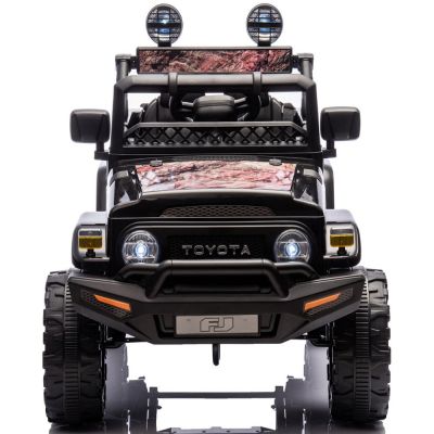 Masinuta electrica pentru copii Chipolino Toyota FJ Cruiser Granite, cu telecomanda, roti EVA cu suspensie, usi cu deschidere, greutate admisa 30 kg