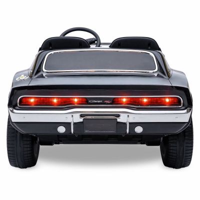 Masinuta electrica pentru copii Dodge Charger RT Black, motor 2x200W, baterie de 24V7Ah, telecomanda 2.4G, faruri LED fataspate, sistem audio integrat cu bluetooth, USB, card Micro SD, intrare MP3, 135 x 68 x 50 cm