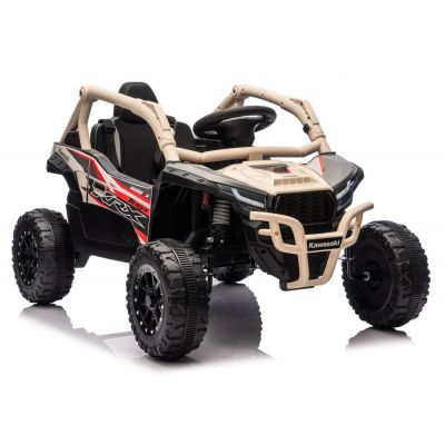 Masinuta electrica pentru copii licentiat Kawasaki JS330, motor 2x100W, baterie 24V5A, roti din spuma EVA, lumini LED, telecomanda 2.4G, conexiune Bluetooth si port USBMP3, dimensiune 100 x 64 x 56 cm