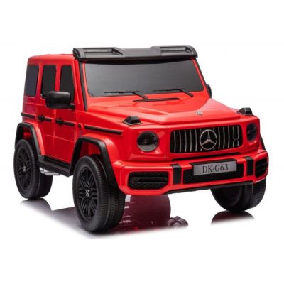Masinuta electrica pentru copii Mercedes G63 XXL Red, design realist, 4 motoare x55W, cu bluetooth, port USB, MP3, lumini LED fataspate, centuri de siguranta, cauciucuri EVA, dimensiune 158 x 93 x 81 cm
