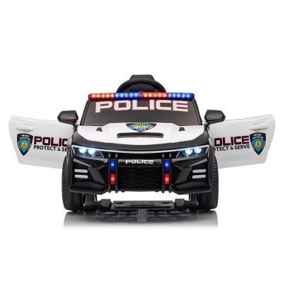 Masinuta electrica pentru copii Nichiduta Police Agency 24V,telecomanda 2.4G,scaun din piele,2 motoare,lumini led,muzica